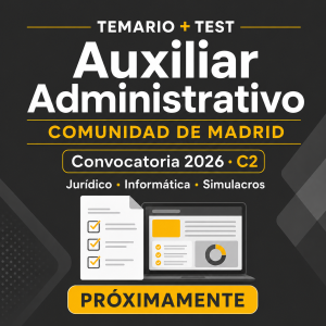 Temario Auxiliar Administrativo Comunidad de Madrid 2026