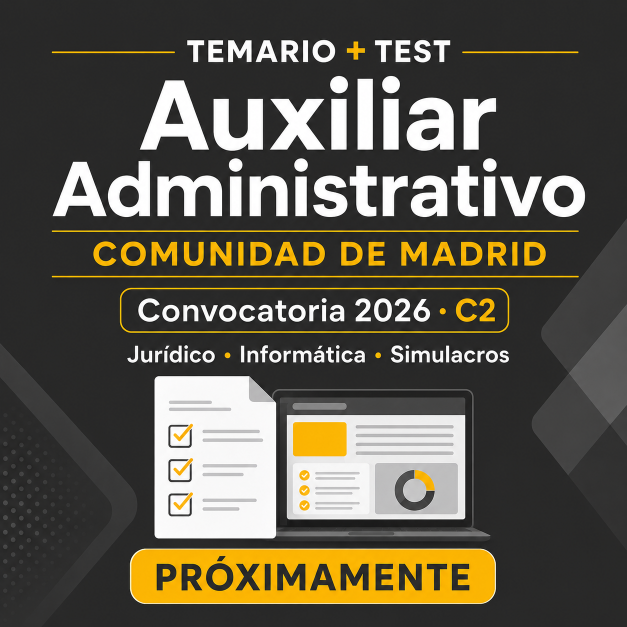 Temario Auxiliar Administrativo Comunidad de Madrid 2026