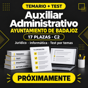 Temario Auxiliar Administrativo Ayuntamiento de Badajoz 2026